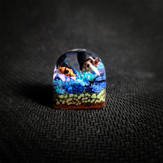 Blue 2-Fish Coral Dom keycap