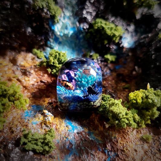 Blue 2-Fish Coral Dom keycap