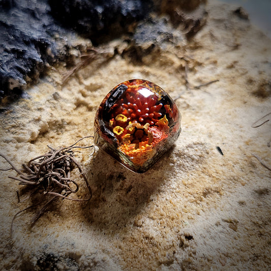 Red Turtle Coral Dom keycap