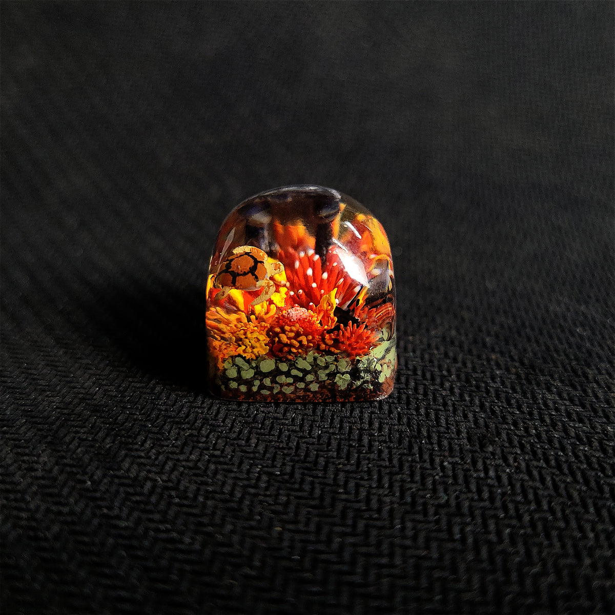 Red Turtle Coral Dom keycap