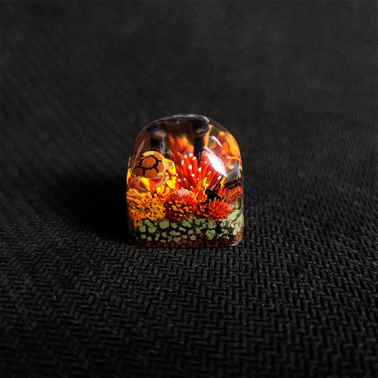 Red Turtle Coral Dom keycap