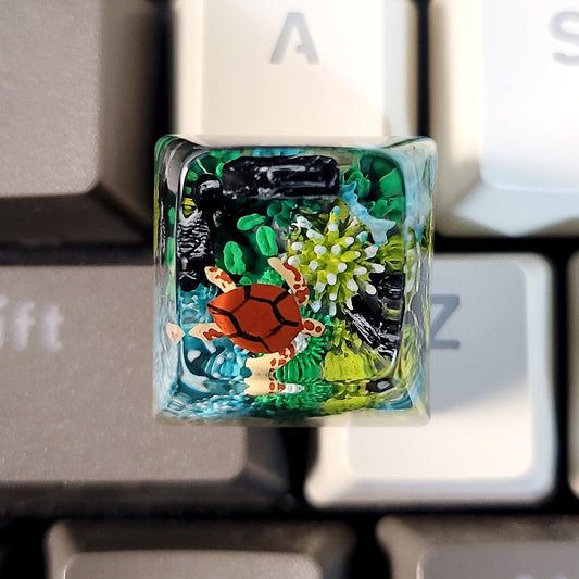 Green Turtle Coral keycap