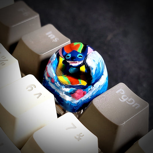 Stitch Surfing Dom keycap